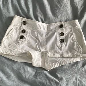 White double breasted shorts